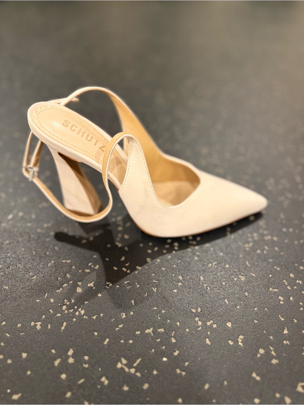 SCHUTZ Nude Pointed Slingback Pump